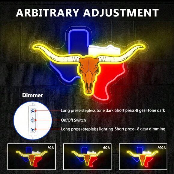 STATE OF TEXAS NEON LED SIGN - Picture 3 of 5